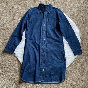 Lauren‎ Ralph Lauren Denim Button Down Dress long Sleeves Womens Size PXS